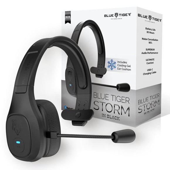 Auriculares Bluetooth Trucker Blue Tiger Storm Black Premium