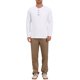 thumbnail image 2 of Camisetas Henley de Hombre de Manga Larga Casual con Botones de Algodón Pullover Camiseta 2XL Blanco, 2 of 6