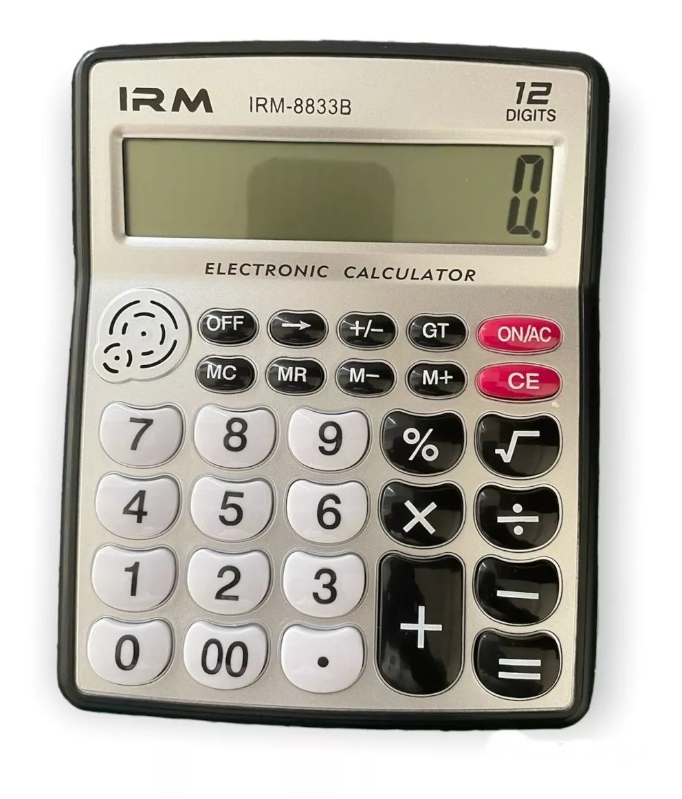 Irm - Calculadora Grande Pantalla Lcd 12 Digitos 8833B