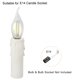thumbnail image 5 of Uxcell 30x100mm Cubierta de Portalámparas de Vela Base de Candelabro para Candelabro de Estilo Europeo Blanco Paquete de 10, 5 of 6