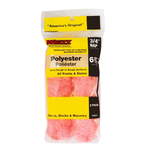 Mini Roller WHIZZ, 16,5 cm, 3/4 pulgadas, poliéster, paquete de 2