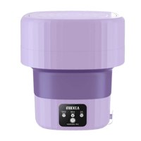 Magideal - Lavadora Plegable Lavadora De Ropa Portátil 2 Modos 12V Accesorios Prácticos Lavadora Pequeña Mini Lavadora De Cubo Para Apartamento Lavandería Viaje Violeta