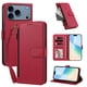 thumbnail image 2 of Funda con Billetera para [iPhone 17 Pro] con Bolsillo Zipper y Tarjetero Rojo, 2 of 6