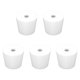 thumbnail image 1 of Tapones de silicona Labasics paquete de 5 con agujero de 0,31" blanco, 1 of 5