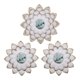 thumbnail image 1 of Set 3 Marcos De Espejos Flor De Loto Blanco Deco Grande, 1 of 9