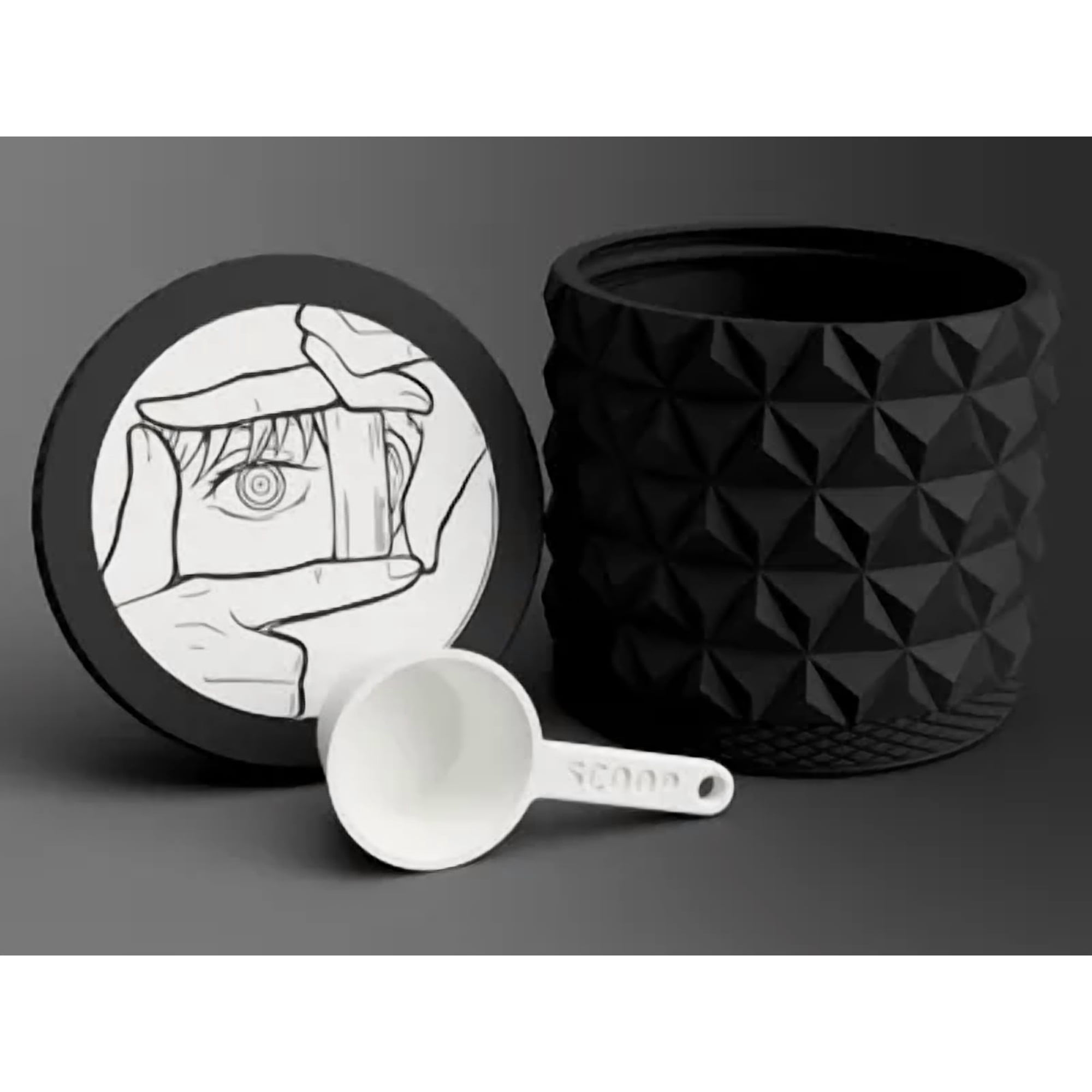 Genérico - Figura Decorativa -contenedor De Proteína En Polvo + Cuchara