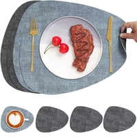 Aura Zeus - Set 4 Individuales + 4 Posavasos Impermeables Antimanchas 2 En 1