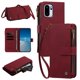 thumbnail image 5 of Funda Cartera para OnePlus 15R con Cremallera y Ranuras, Rojo, 5 of 6