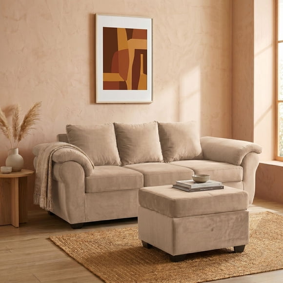 Sofá Ezeiza Felpa Beige