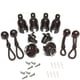 thumbnail image 1 of Juego de piezas de repuesto para cortinas CACELY, kit de tapas elásticas, 2 unidades, color marrón, 1 of 4