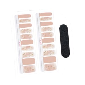 Ioensy - 20 Piezas De Calcomanías Artísticas Para Envolver Uñas Completas, Calcomanías Para Uñas De Cobertura Completa Para Salón, Hogar, Mujeres, Color Nude