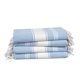 thumbnail image 1 of Toalla de playa LANE LINEN de gran tamaño, paquete de 4 unidades, 39 x 71 cm, azul cielo, 1 of 5