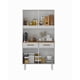 thumbnail image 3 of Mueble Alacena De Cocina Blanco 4 Puertas 2 Cajones MDP Be desing 168,4 X 90,8 X 36,3 cm., 3 of 5