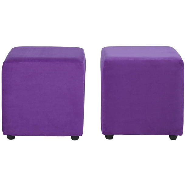 Set Pouf Cali 1c Felpa 30 Morado