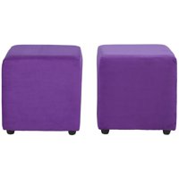 Bodevir - Set Pouf Cali 1C Felpa 30 Morado
