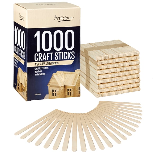 Palitos de manualidades Artlicious 11 cm, paquete de 1000, grado alimenticio