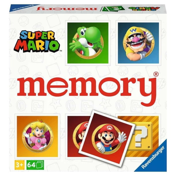 Juego Ravensburger Super Mario Large Memory, juego de parejas de fotos a juego para niños de 3 años en adelante