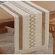 thumbnail image 3 of Camino de mesa de rayas trenzadas con borlas, 183 x 30 cm, tejido de encaje bohemio, decoración para mesa de comedor, bodas, fiestas, reuniones, estilo rústico, hogar, mantel, tocador, decoración navi, 3 of 7