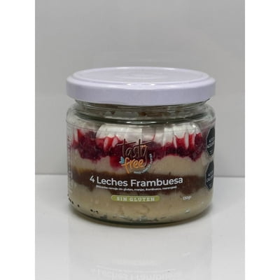 Postre 4 Leches Frambuesa Sin Glúten 130 G Tasty Free