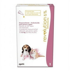 Zoetis - Antiparasitario Pipeta Revolution Para Perros Y Gatos Hasta 2,5 Kg.