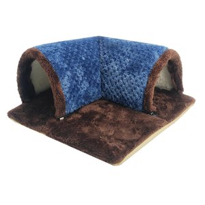 Ioensy - Túnel Portátil Para Animales Pequeños, Escondite De Conejillo De Indias, Para Chinchilla, Rata, Ardilla, Color Azul