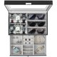 thumbnail image 1 of Caja de joyería GLJ con 6 compartimentos para relojes, organizador de 2 niveles, 1 of 8