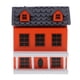 thumbnail image 1 of 1/12 Miniaturas de casa de mu?ecas Villla House Model Toy Decoration Accesorio Naranja, 1 of 3