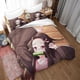 thumbnail image 2 of Juego de funda nórdica Dem-on- Kill-er Ne-Zuko An-ime Girl, % -Ropa de cama de microfibra- Se, 3 piezas- Ultra suave y agradable para la piel -Edredón -Funda Se-, 2 of 3