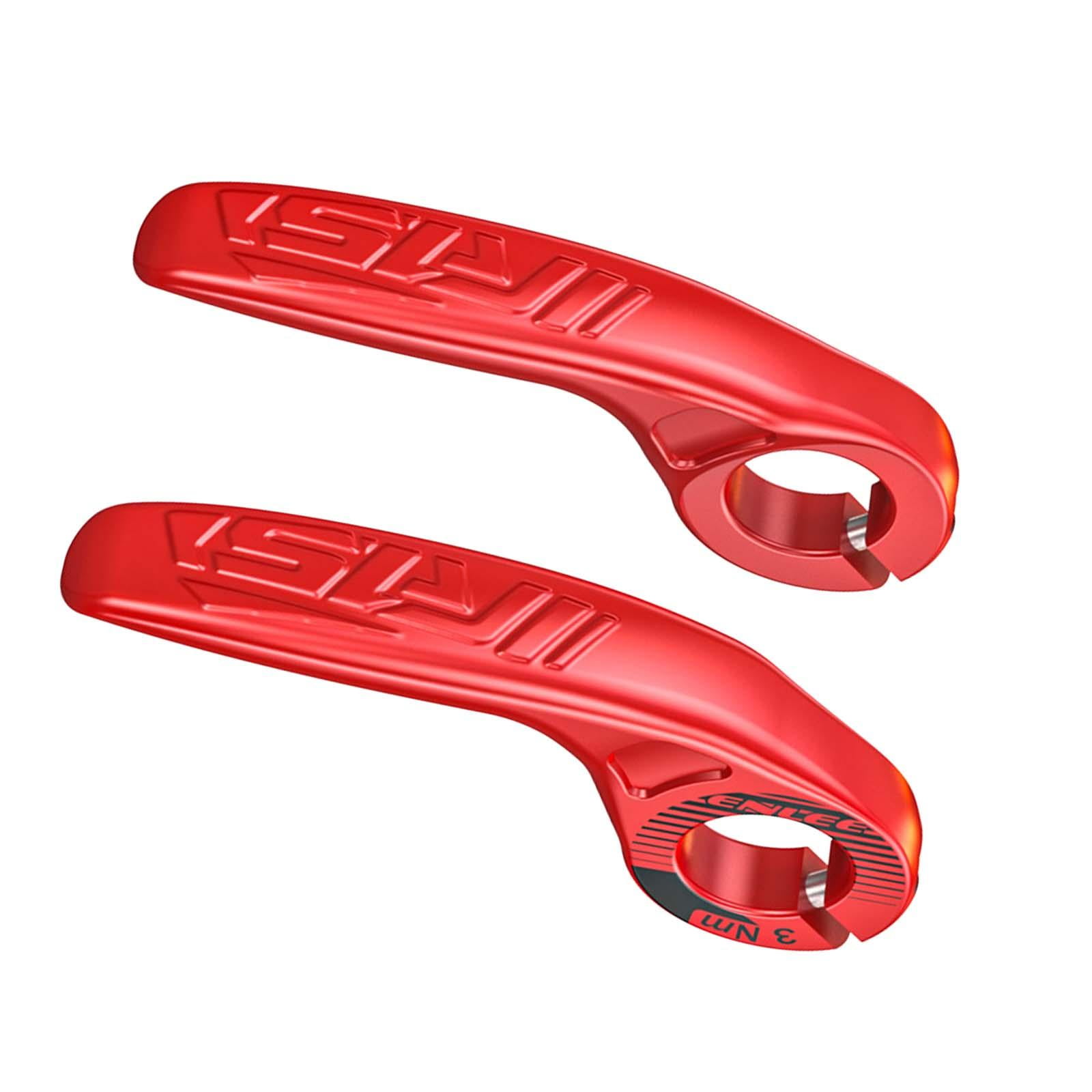 Magideal - Extremos De Manillar De Bicicleta De Montaña Empuñadura De Mano 1 Par Ángulo Ajustable Extremos De Manillar De Bicicleta Ergonómicos Para Reemplazo De Rojo