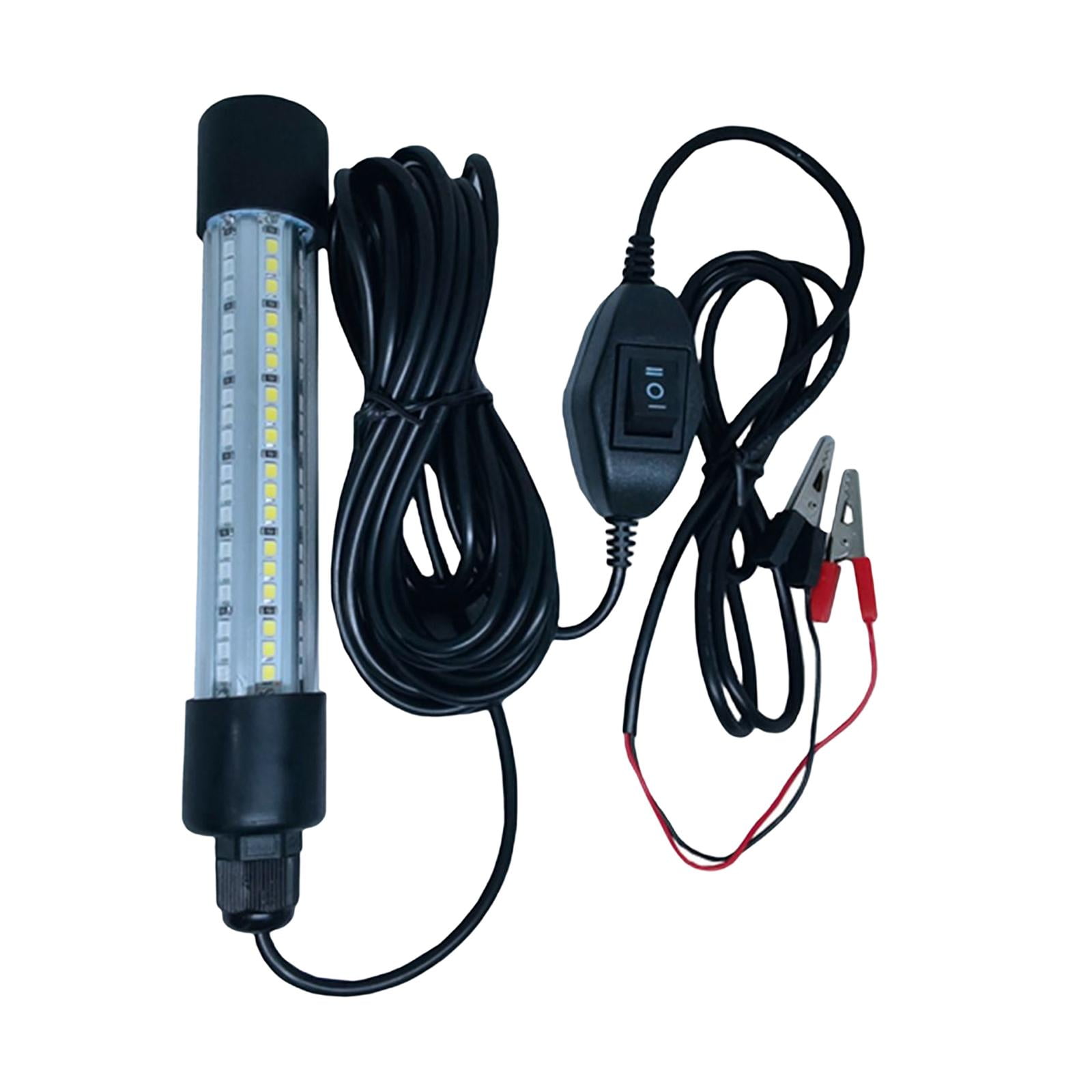 Ioensy - 108 Led Luz Sumergible Peces Bajo El Agua Tipo De Pez Señuelo Buscador De Pesca Nocturna Blanco Cálido Azul