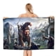 thumbnail image 1 of Troll y Yo Toalla de playa de secado rápido con diseño temático, regalo para mujeres y niñas, ideal para cumpleaños, fans, amantes de la música, uso en la playa o al aire libre, 78 × 150 cm, 1 of 6