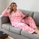 thumbnail image 2 of Agnes Orinda Conjuntos de Halloween para Mujeres Talla Grande Pijama con Estampado de Lazo y Botones, 2 of 8