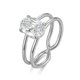 thumbnail image 1 of Anillos Ovalados de Moissanita de 2 Quilates para Mujer Anillo de Compromiso de Oro de Plata Esterlina S925 Color D Claridad VVS1 Anillos de Boda de Diamante para Novia, 1 of 6