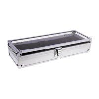 Magideal - Caja Organizadora Para Reloj, Estuche De Exposición Para Joyería, 6 Ranuras, Lujosa, Multifuncional, Para Niñas Y Mujeres, Tapa Transparente, Elegante