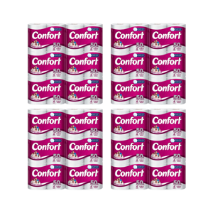 Pack 96 Rollos Confort Doble Hoja 50Mts