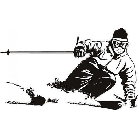 Rienda Libre Graphics - Decomural Skiing Extreme Sports Ws-17204