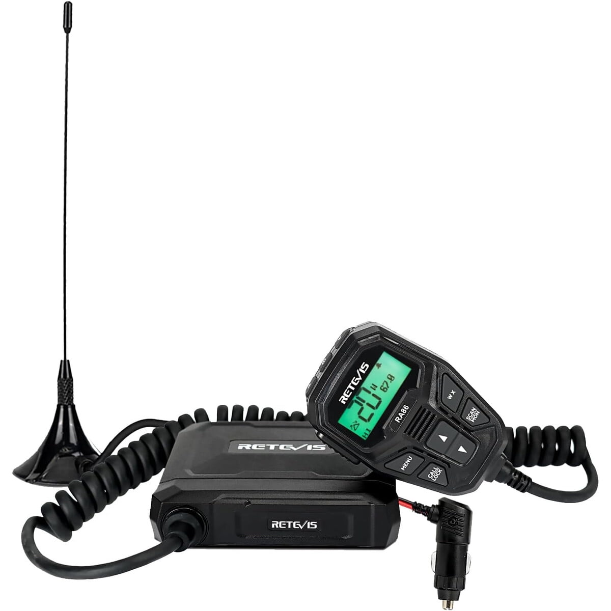 Radio Mavil Retevis Ra86 Gmrs 22 Canales Chirp Antena 6.5cm