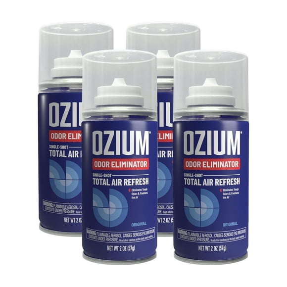 Ambientador Ozium Total Air Refresh, 60 ml, original, paquete de 4