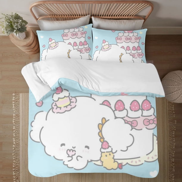 Cogimyun 3-Piece Bedding Set For Kids Boys Girls Adult Cartoon Warm Cute Fashion Holiday Present Gift Bed Sheets