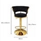 thumbnail image 4 of Taburete Queen Velvet Elegante Terciopelo Ajustable Negro, 4 of 7