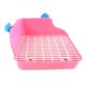 thumbnail image 1 of Caja De Inodoro De Conejo Bandeja Mascotas Hamster Orinal De Interior Entrenador Conejillo De Indias Rosa, 1 of 5