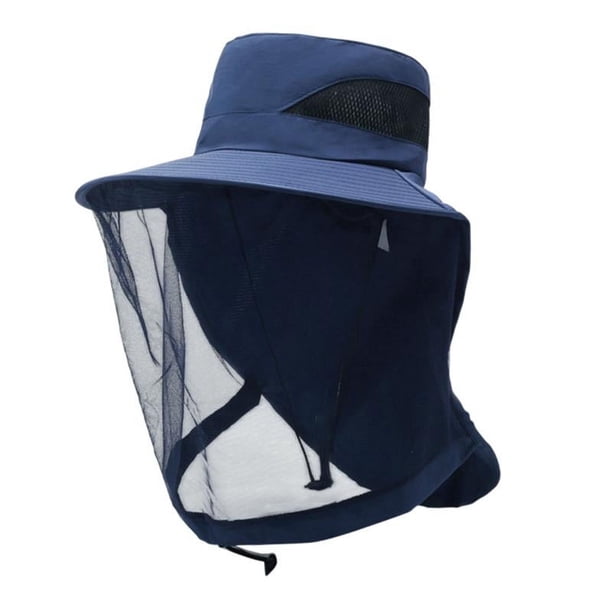 Sombrero de apicultor para hombres Mujeres livianas de cara seca rápida Protector Sunhat para pesca de trekking al aire libre jardinería de senderismo Marina de guerra