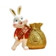 thumbnail image 3 of Florero De Resina Estatua De Conejo Florero En Forma De Bolsa De Dinero Para La Decoración De La Boda Rojo, 3 of 3