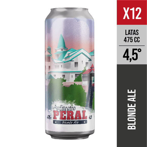 Pack x12 Peral, 4,5° (Blonde Ale) - Cerveza artesanal Valparaiso - 475 mL