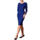 thumbnail image 4 of INSPIRE CHIC Vestido de Mujer Formal Cuello Asimétrico Manga Larga Midi Vestidos Elásticos XL Azul Real, 4 of 5