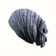 thumbnail image 1 of Striped Knitted Elastic Beanie Soft Loose Skull Cap Breathable Head Scarf Turban Chemo Hats For Women, 1 of 3