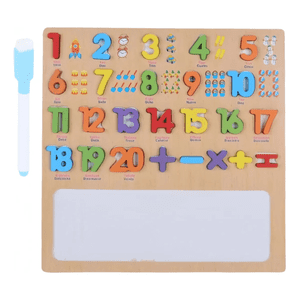 Linea Sport - Juego Infantil Didáctico De Números 1 Al 20 Encastre Con Pizarrón