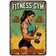 thumbnail image 1 of Letrero sala gimnasio terapia fitness vintage metal estaño hierro pintura decoración pared hogar club cueva hombre 30x20 cm, 1 of 6