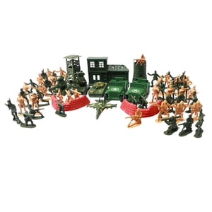 Magideal - Conjunto De Vehículos Militares, Modelo De Juguete, Juego Interactivo De Tanques, Juguetes Militares Simulados, Regalos Educativos Para Niños, Niñas, Regalos De Cumpleaños, 60 Piezas