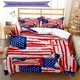 thumbnail image 1 of 3pcs Bedding Set Duvet Cover Closure Includes 1 Duvet Cover & 2 Pillowcases for All Seasons Bedroom Decor, Home Dorm High-Definition Print American Flag A148, 1 of 1